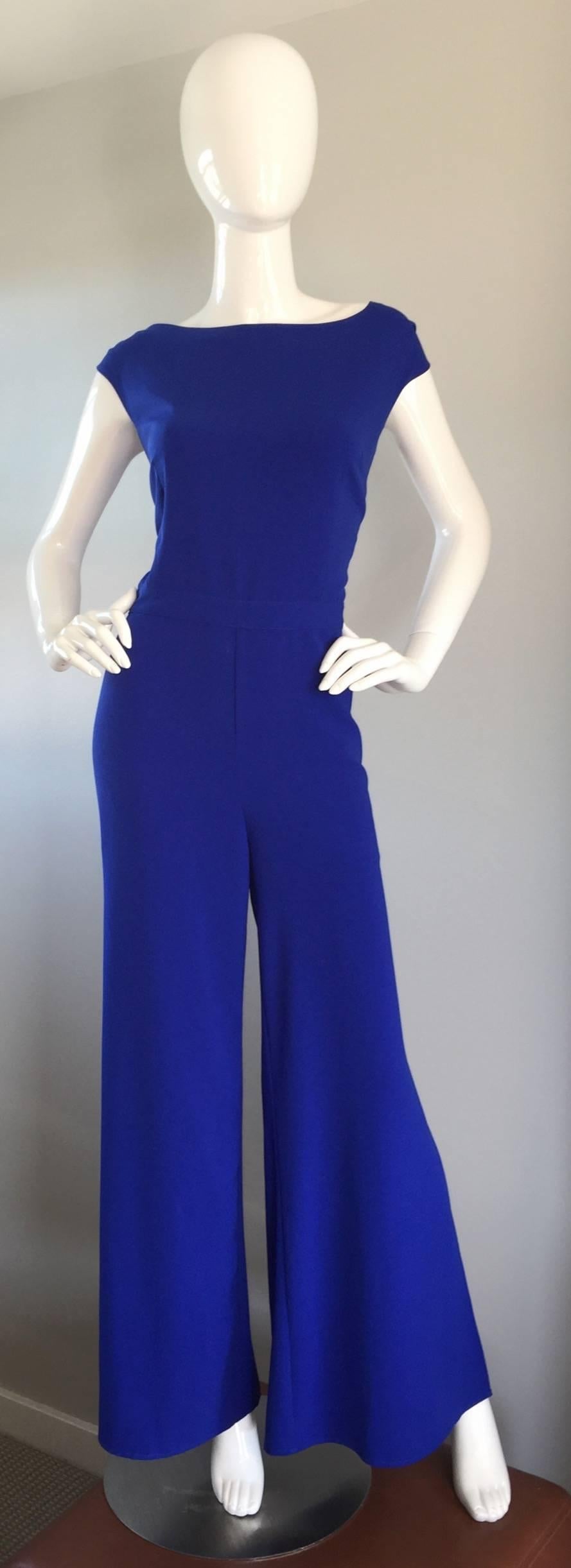 cobalt blue jumpsuit