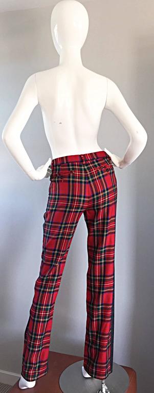 bootcut plaid pants