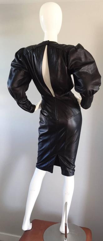 Sexy Vintage 1980s North Beach Leather 80s Body Con Avant Garde Open Back  Dress at 1stDibs | 80s leather dress, leather in the 80s, 80's leather  outfits