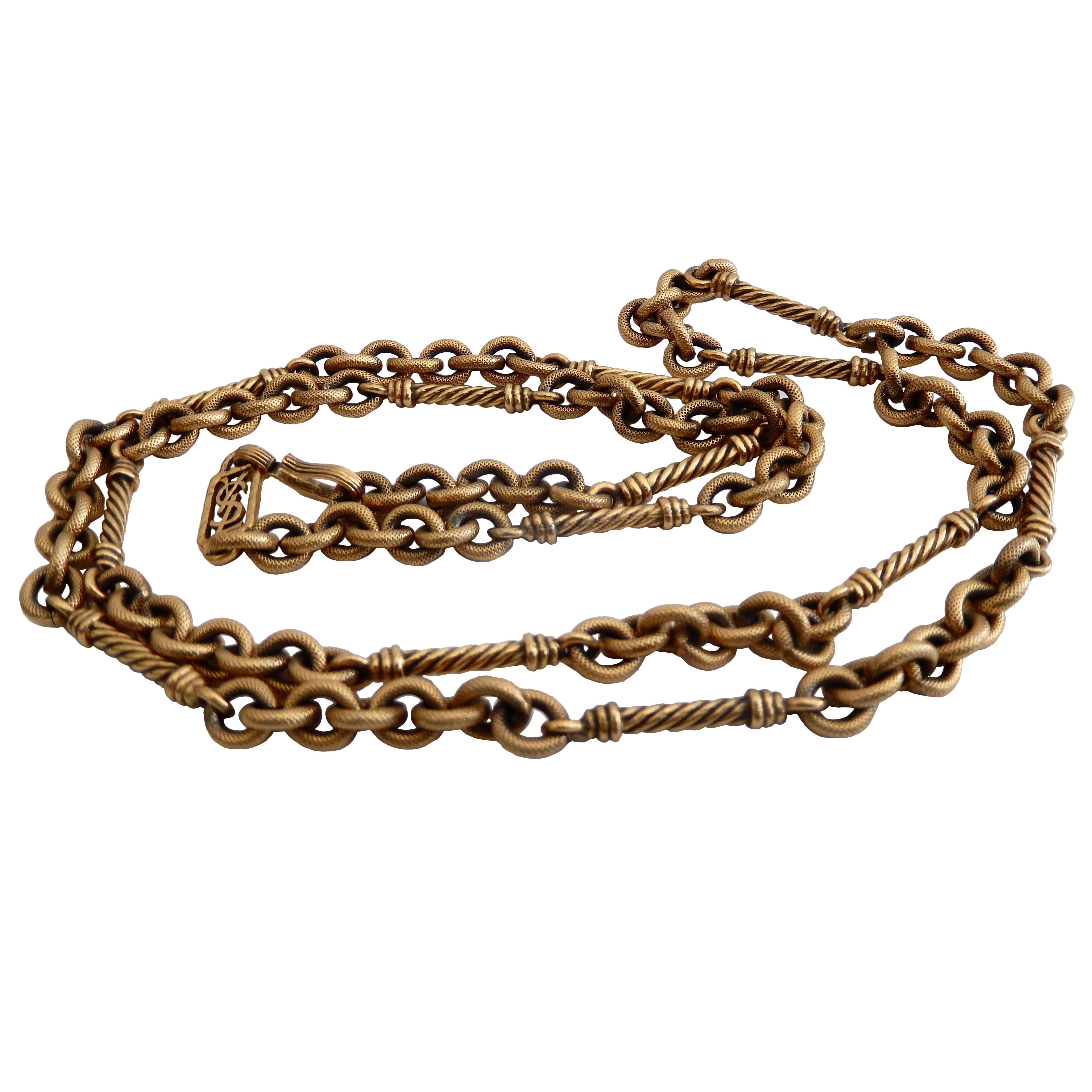 1980s Yves Saint Laurent Chain/Sautoir