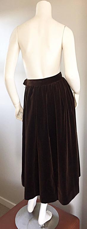 Jupe Vintage Velours Marron Moschino Cheap And Chic - Motif Chat - Taille 12 - Parfait état