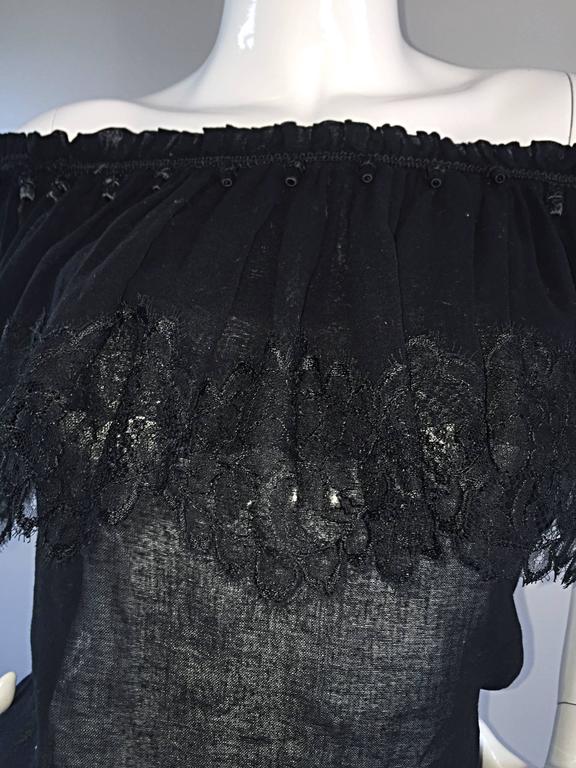 Important Vintage Yves Saint Laurent ' Russian Collection ' Black Lace ...