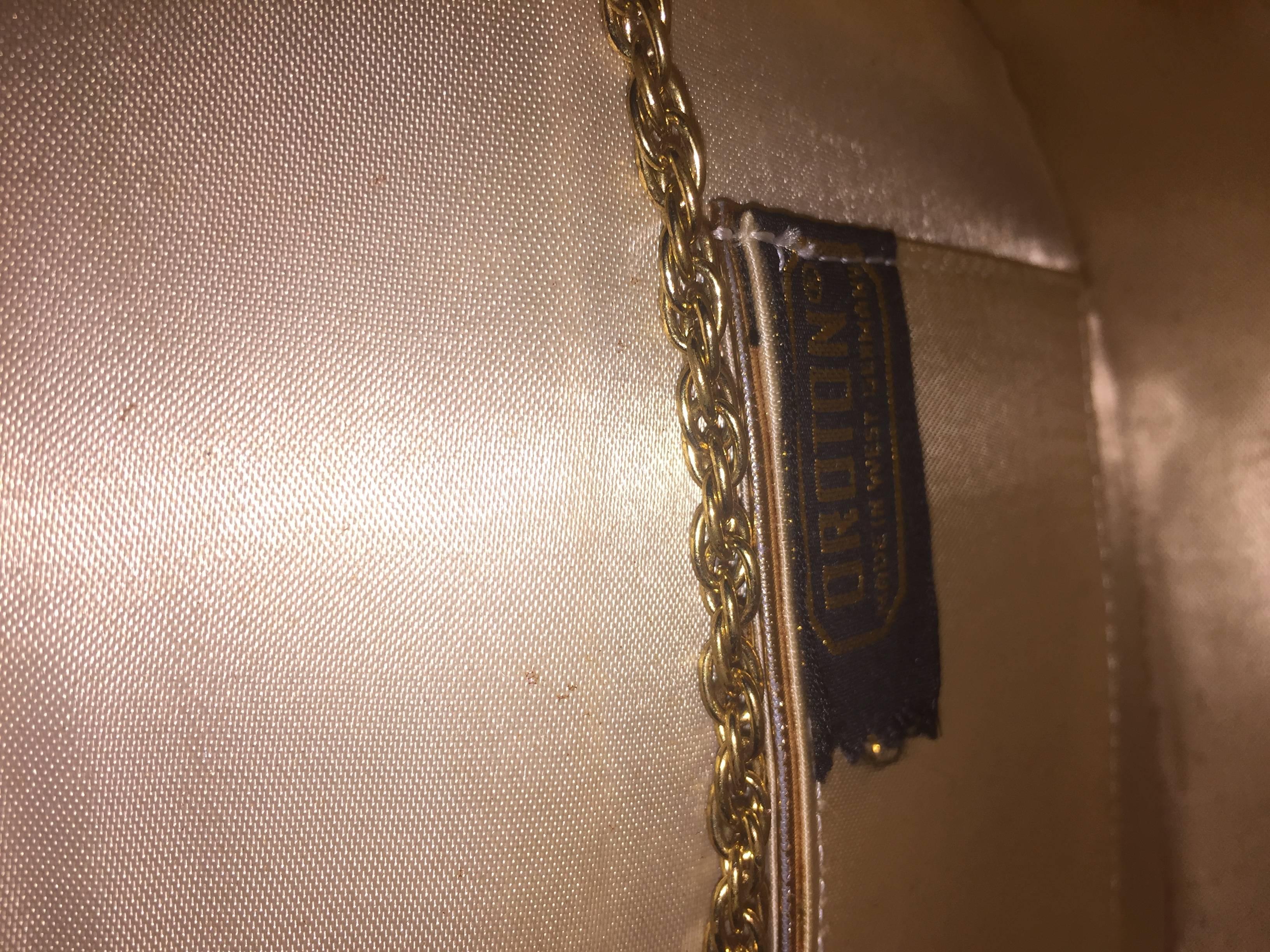 1980s Vintage Oroton Gold Chain Mail Metal Mesh Tassel Box Bag Purse Handbag 2
