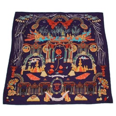 Vintage 1990S CHRISTIAN DIOR Silk Twill Fairytale Printed Oversized Scarf