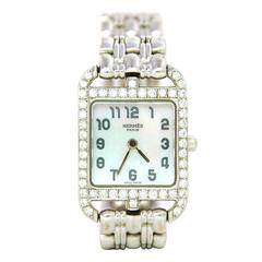 Hermes Lady's White Gold and Diamond Cape Cod PM Wristwatch 2