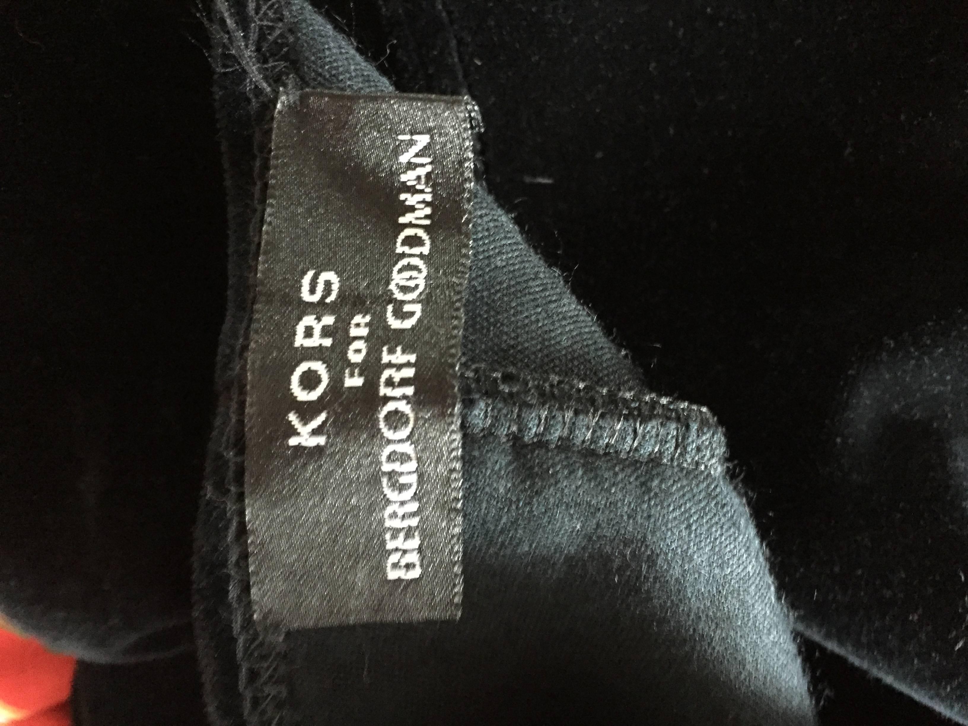 Sexy 1990s Vintage Michael Kors for Bergdorf Goodman Black Velvet Mini Dress LBD 3