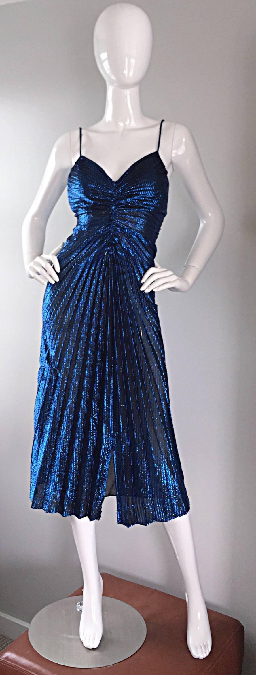 blue disco dress