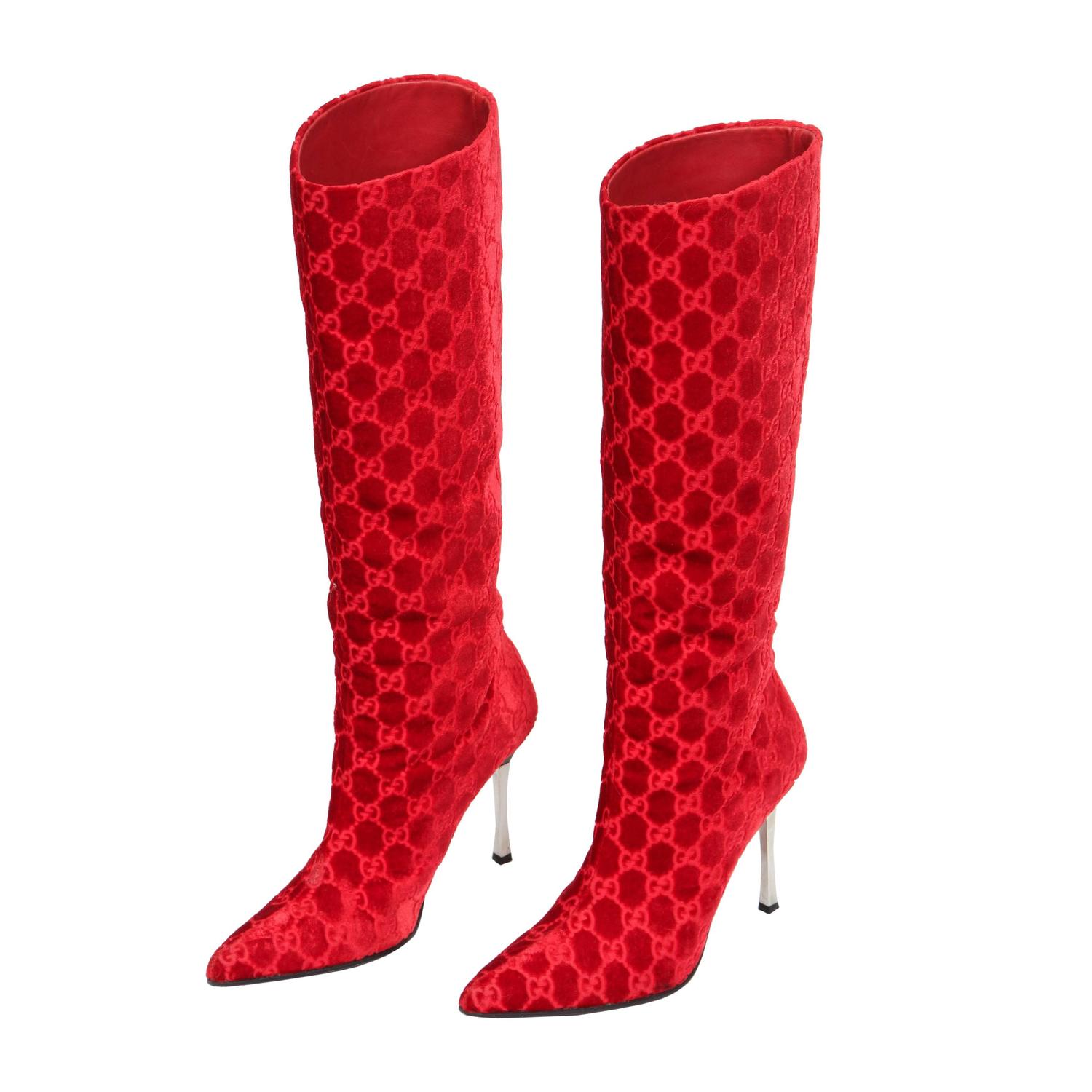 gucci red boots