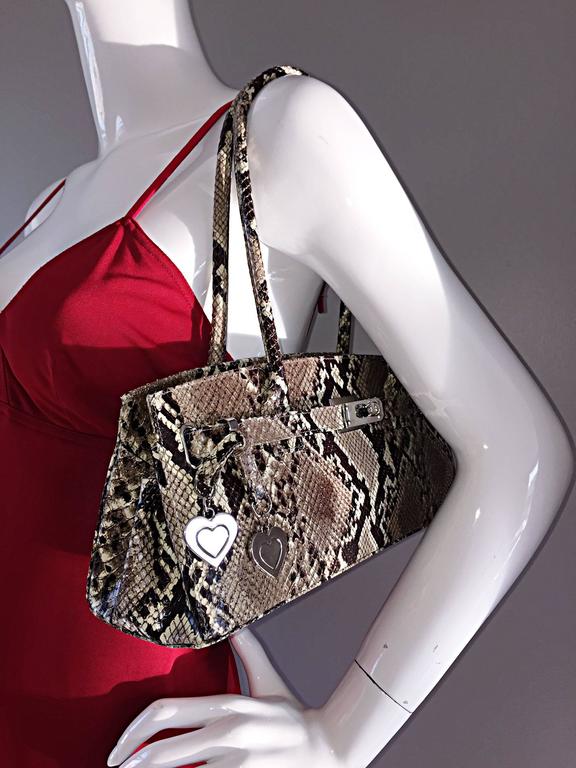 Chic New Stuart Weitzman Snakeskin Snake Python Print Leather