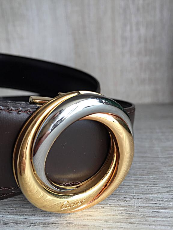 Cartier Two-Tone Uni-Sex Belt Buckle New Cartier Unisex Reversible Belt Brown + Black Two - Tone  main image 4