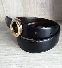 New Cartier Unisex Reversible Belt Brown + Black Two - Tone Gold & Silver Buckle