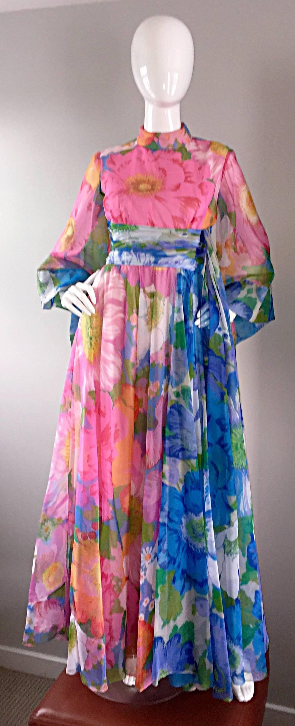70s chiffon dress