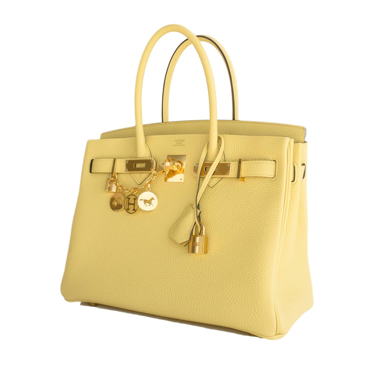 replica hermes birkin bags china - Hermes Jaune Poussin 30cm Togo Birkin Gold GHW Satchel Bag Sublime ...
