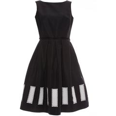 Oscar De la Renta Sleeveless Black Silk Faille Dress, Spring 2006 6
