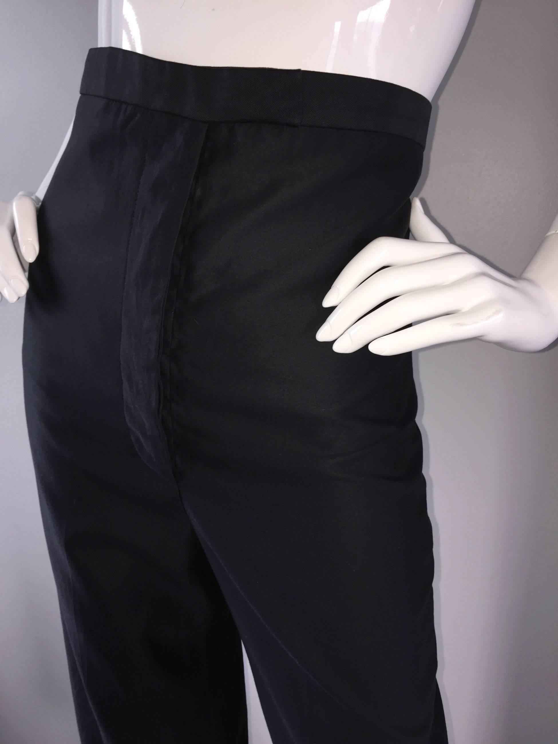 Alexander McQueen - Pantalon noir taille ultra haute, rare et important, vintage, années 1990  Pour femmes en vente