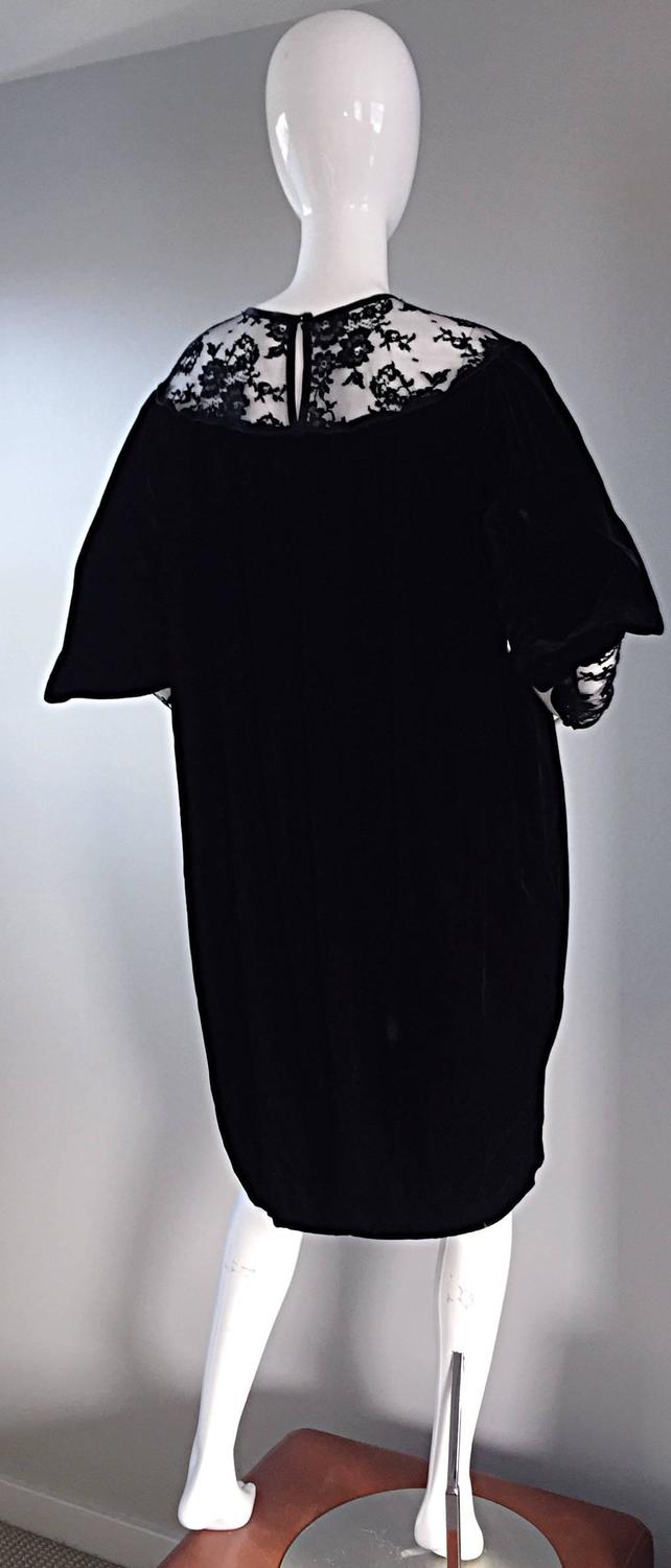 Important Documented Vintage Yves Saint Laurent c 1981 Black Velvet