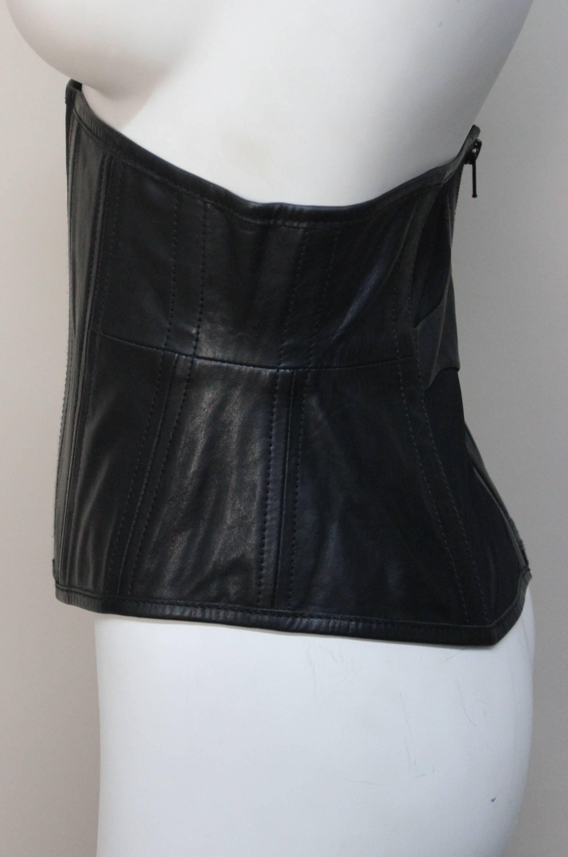 Vivienne Westwood Red Label Lambskin Leather Waist Corset In Excellent Condition In New York, NY