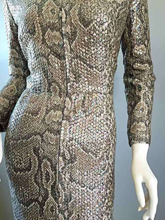Amazing Adele Simpson Early 70s Vintage Snakeskin / Python Print Sequin ...