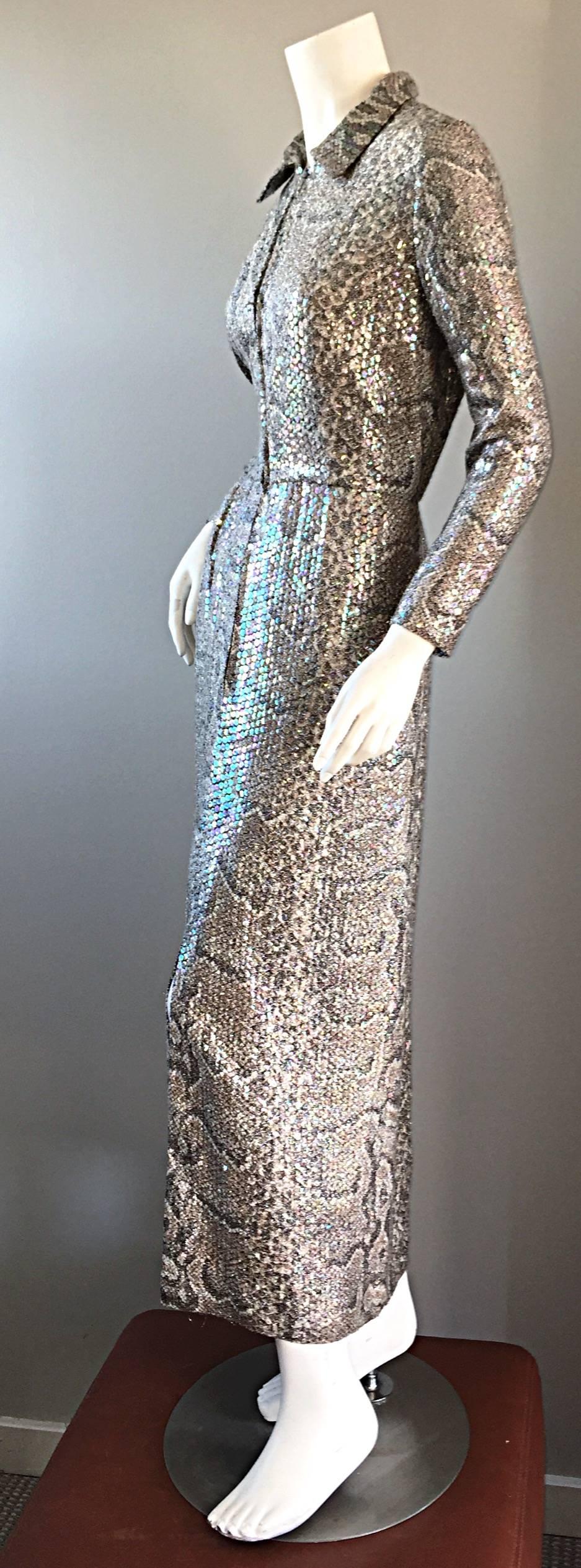 snakeskin sequin dress