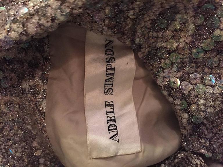 Amazing Adele Simpson Early 70s Vintage Snakeskin / Python Print Sequin ...