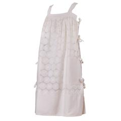 Vintage Courreges White Eyelet Babydoll Sundress