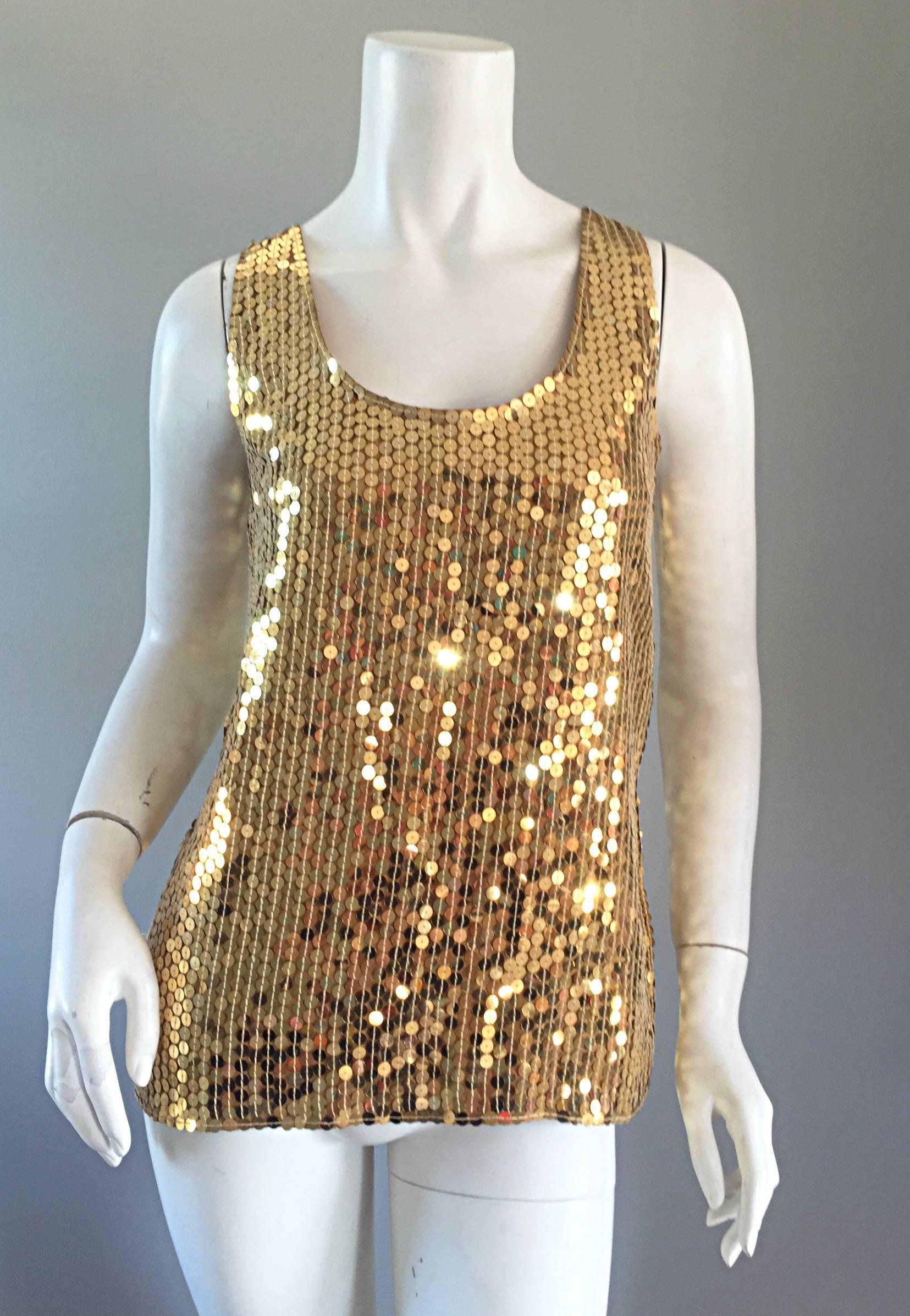 gold sequin blouse