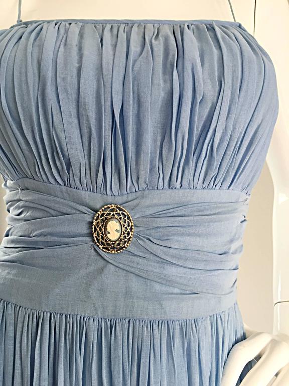 pale blue 50s dress