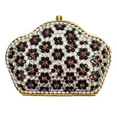 Fabulous Judith Leiber Swarovski Crystal Trinket Pill Box