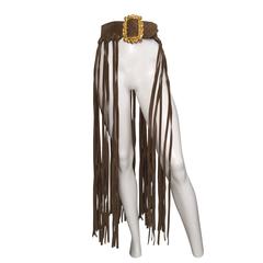 Christian Lacroix 80s Suede Fringe Belt Size 4 / 6.