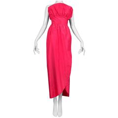 Lanvin Fuchsia Taffeta Gown 6