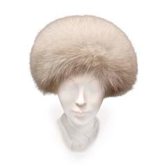 Vintage White Fox Fur Hat