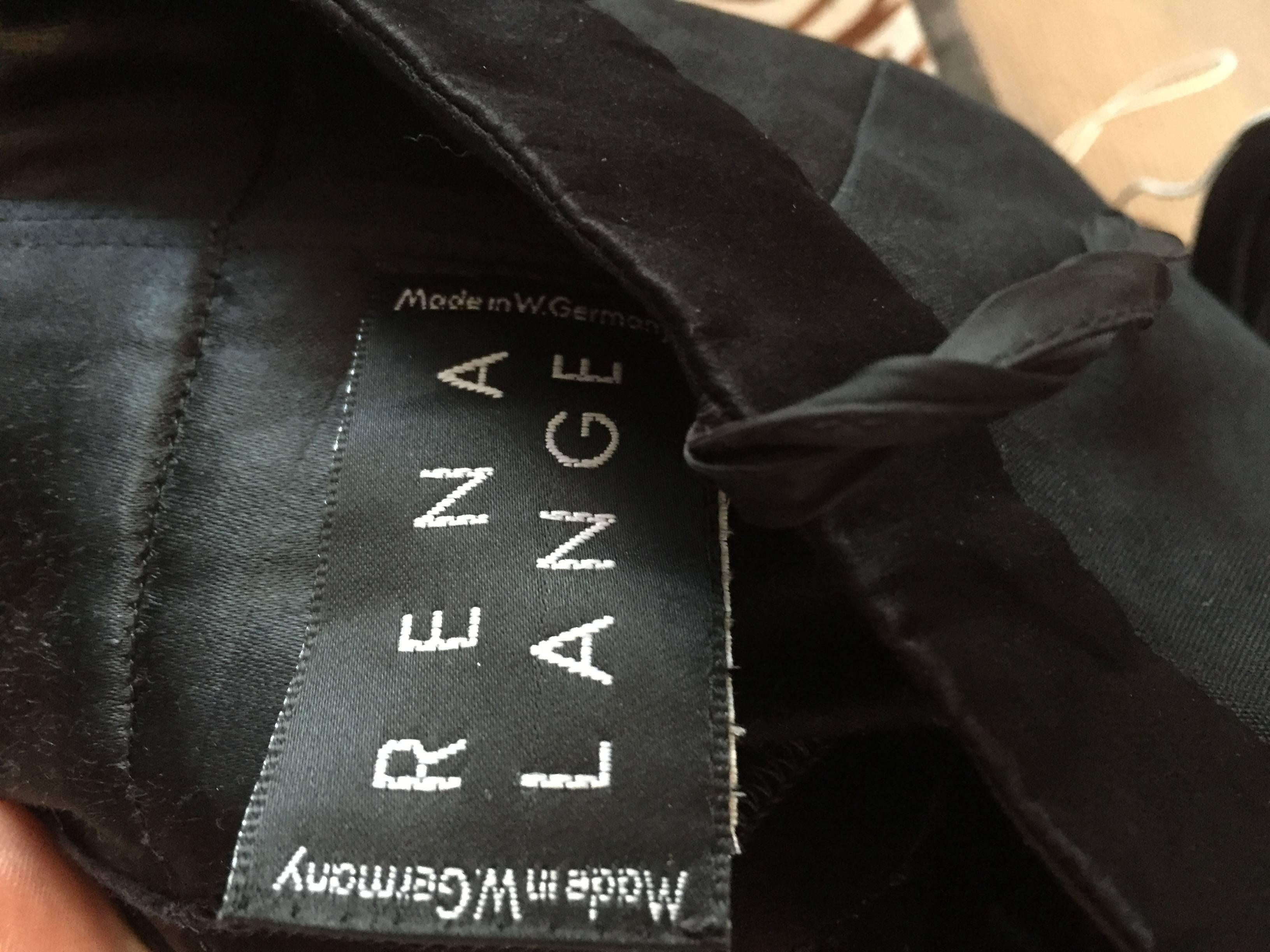 Vintage Rena Lange Schwarz Seide Avant Garde trägerlos Overkleid Cut Out Schleife Kleid im Angebot 6