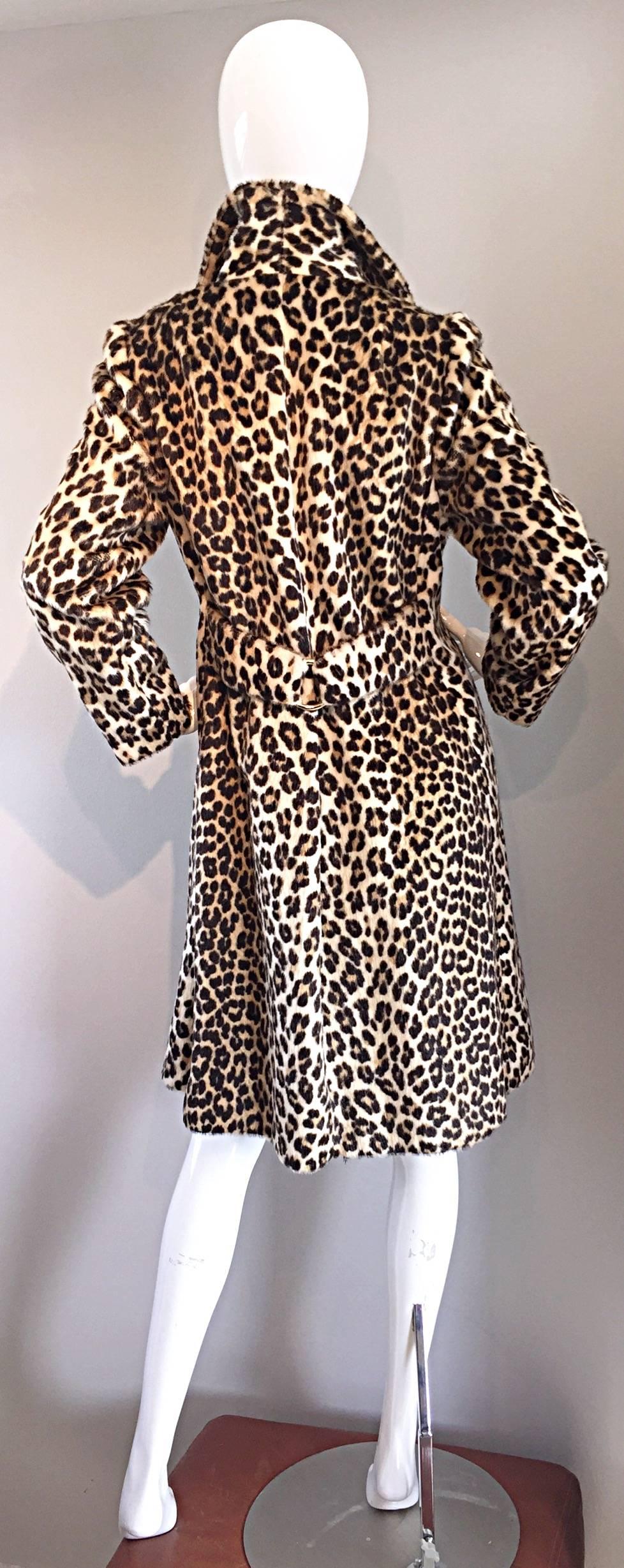 Amazing, and incredibly rare early 60s Jean Patou, by Karl Lagerfeld leopard/cheetah print faux fur coat! Lagerfeld held his second job with Jean Patou in 1958, following a three year stint at Pierre Balmain in 1955. He then went on to work for