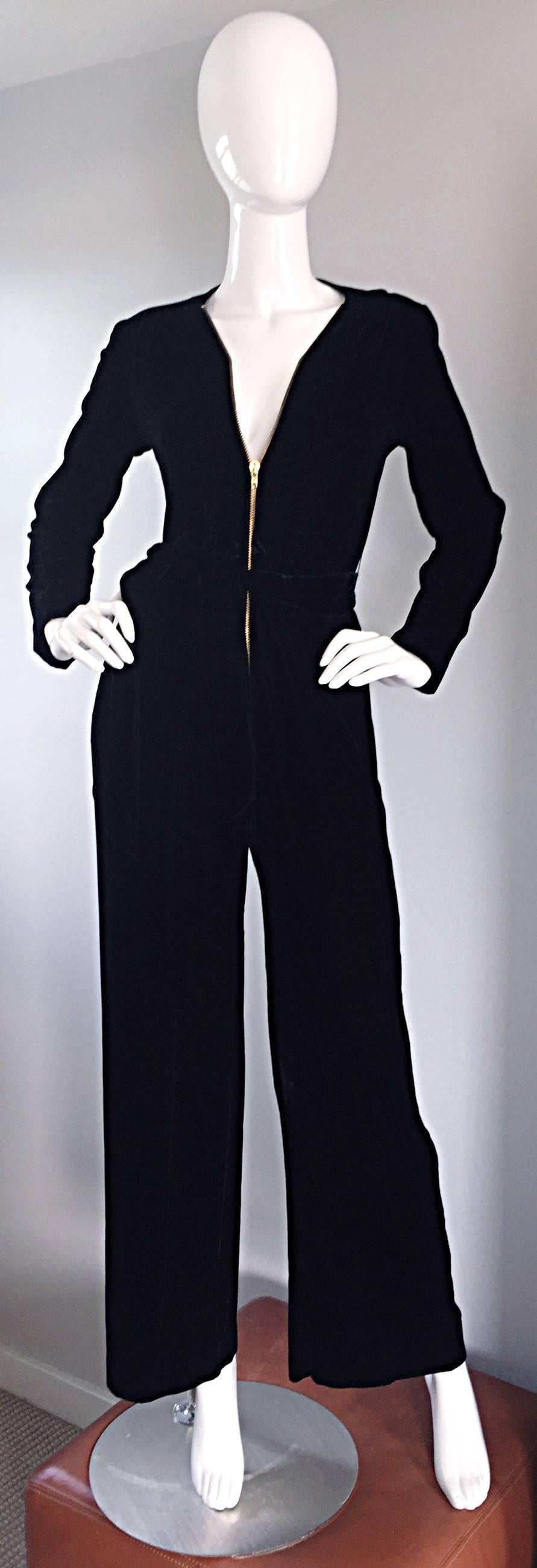 velvet jumpsuit 70s