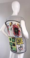 1990s Vintage Anna Sui ' Cubism ' Modernist Cotton Tunic Top Or 90s Mini Dress