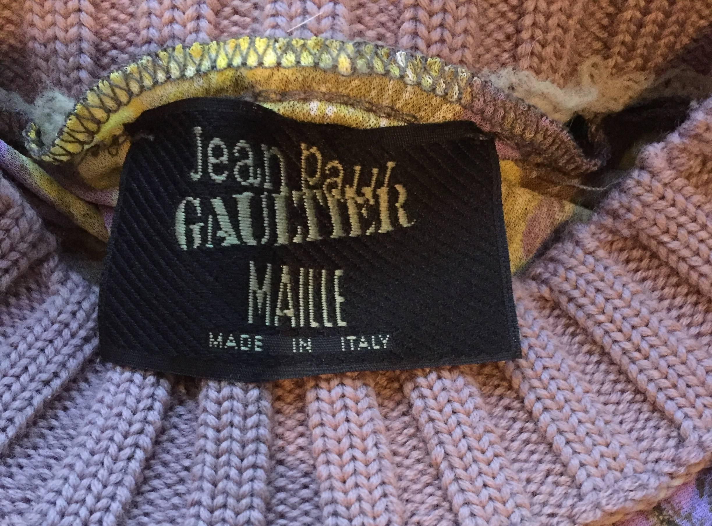 Women's Jean Paul Gaultier 90s Vintage Galaxy Print Mini Dress with Pom Pom Tail