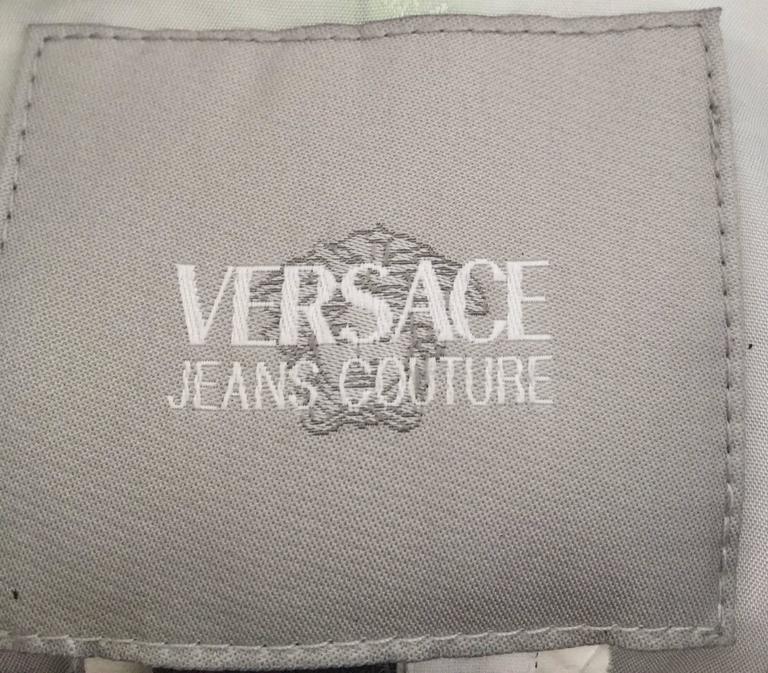 Important Vintage 1990s Gianni Versace Jeans Couture Op Art Belted 90s ...