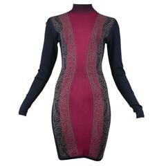 Alaia Fuchsia Knit Dress 1