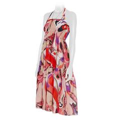 Emilio Pucci Signature Print Ensemble Dress Skirt Scarf Top