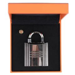 HERMES Silver Metal CADENAS LOCK Spay Bottle 24 FAUBOURG Pure Perfume w/ BOX