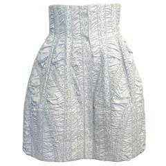 Alaia Powder Blue Eyelet Skirt