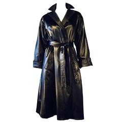 Halston Silk Belted Wrap Coat 1970s