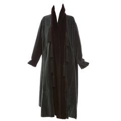 Romeo Gigli Velveteen Swing Coat With Embellished Tassels, Circa 1980's 4