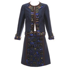 Prada Runway Skirt Suit With Jewel Embellishment, Spring - Summer 2005