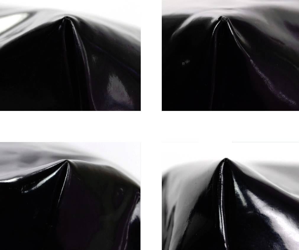 Chanel Schwarze Vinyl XL Coco Cabas Tragetasche  SHW 6