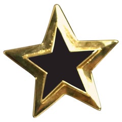 Escada Gold/Black Star Brooch