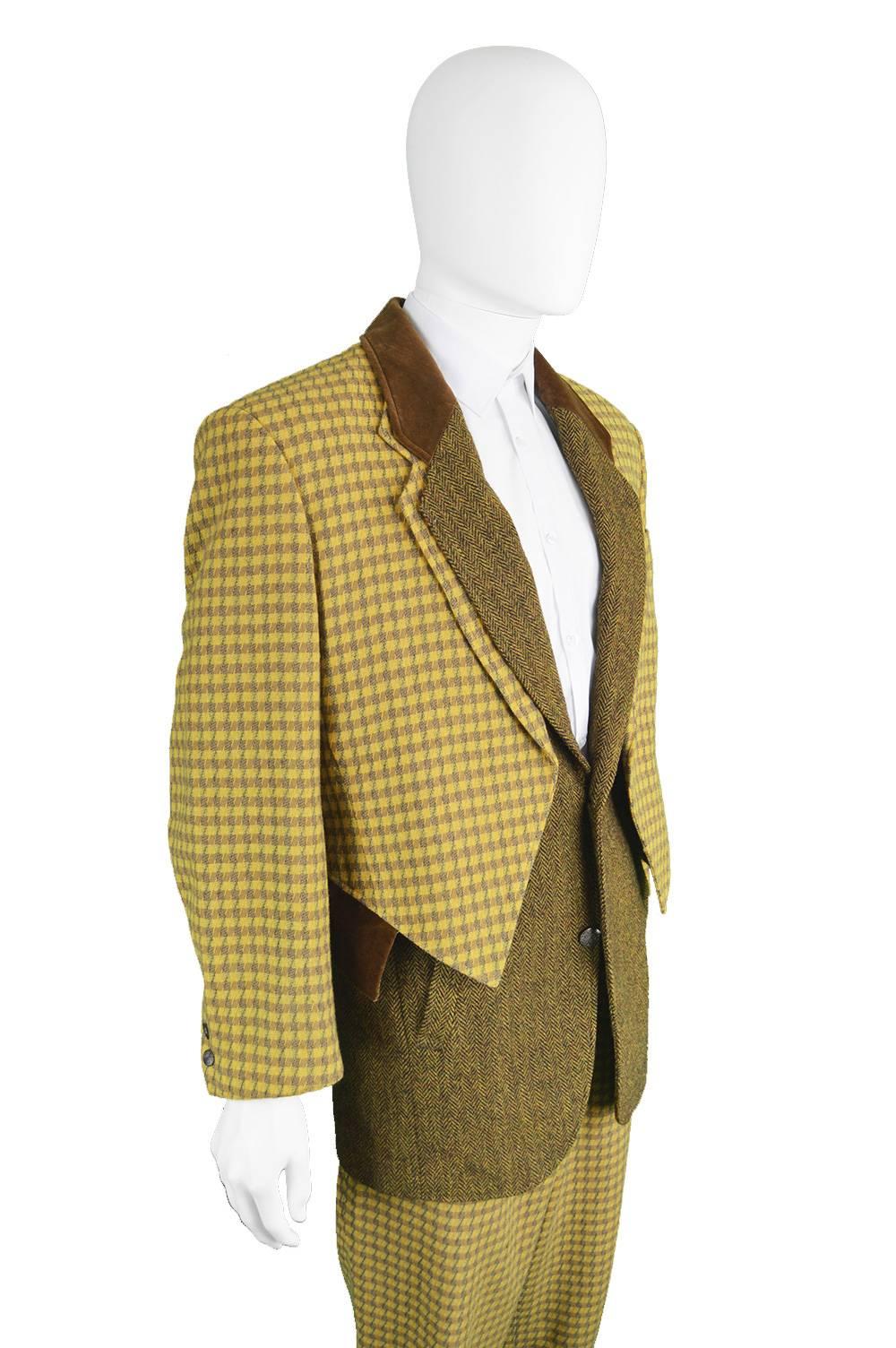 A/W 1985 Kansai Yamamoto Vintage Avant Garde Unisex Tweed Suit  1