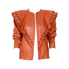 GIANNI VERSACE 1982 Collection Documented Lambskin Leather Jacket 9