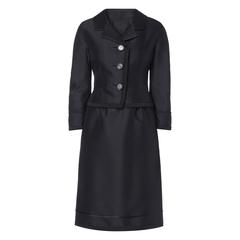 Dior black skirt suit, circa 1962 5