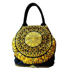 Seltene Versace Couture Atelier Barock Medusa Handtasche Tote + Staubbeutel Vintage